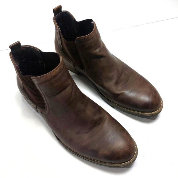 BRUNO MARC Men\'s Brown Leather Chelsea Boots size 12 main image 16